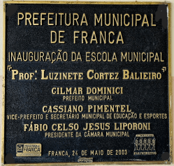 Placa de Inauguracao