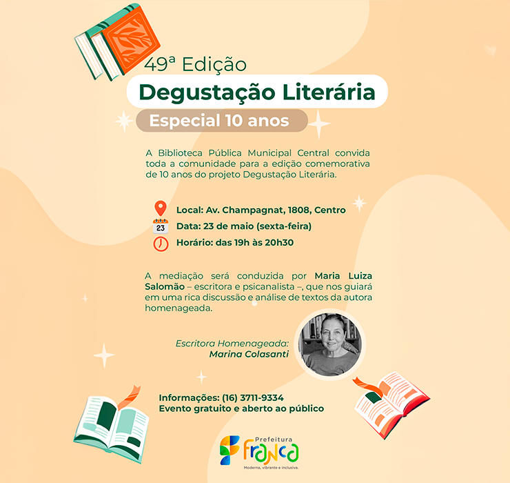 Flyer 49 Edicao Degustacao Literaria Especial 10 Anos original